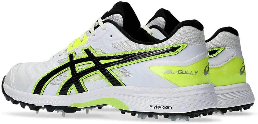 ASICS Gel Gully 7 White/Safety Yellow Cricket Shoes