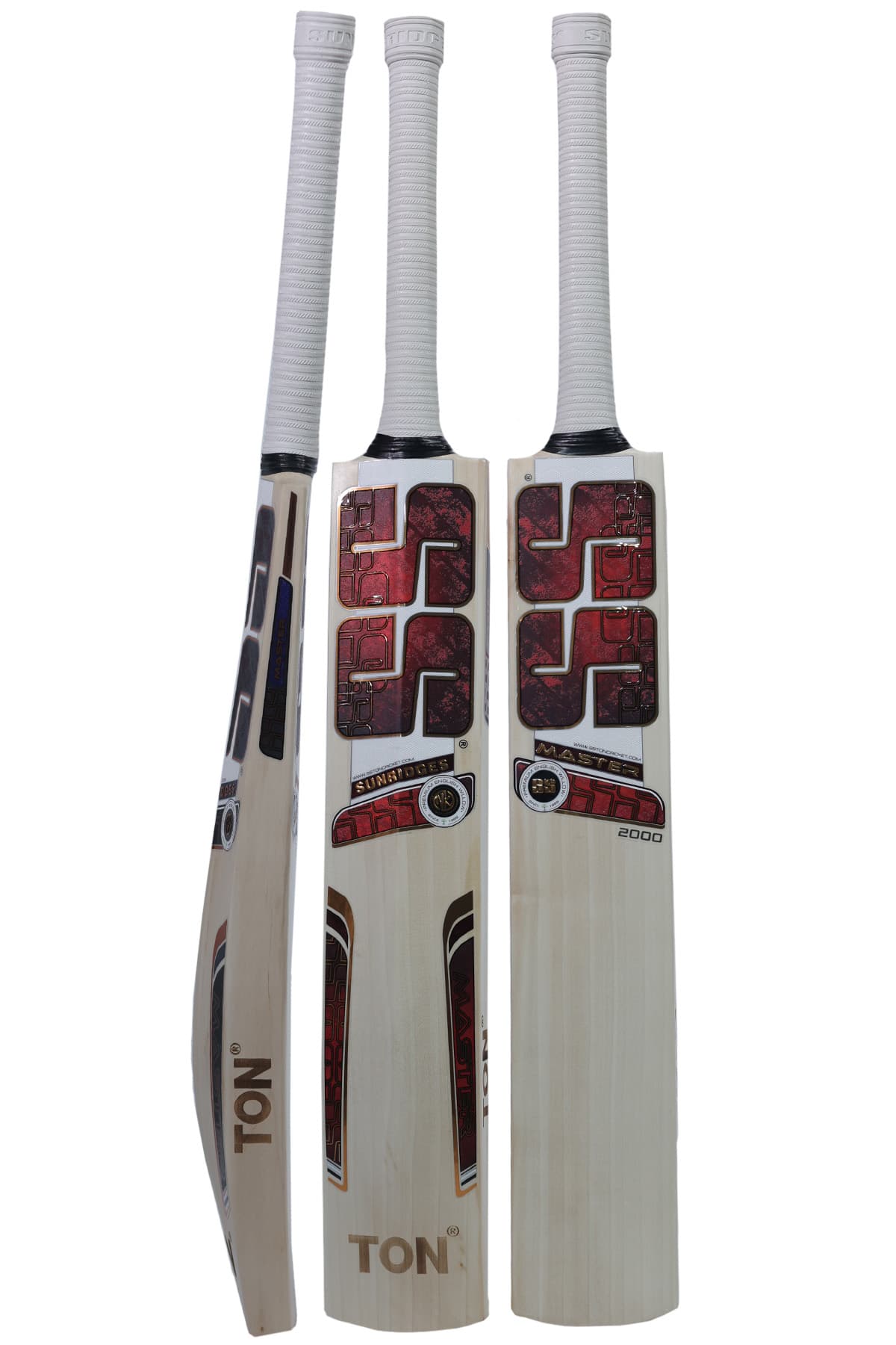 SS Master 2000 English Willow Cricket Bat - SH (Short Handle)