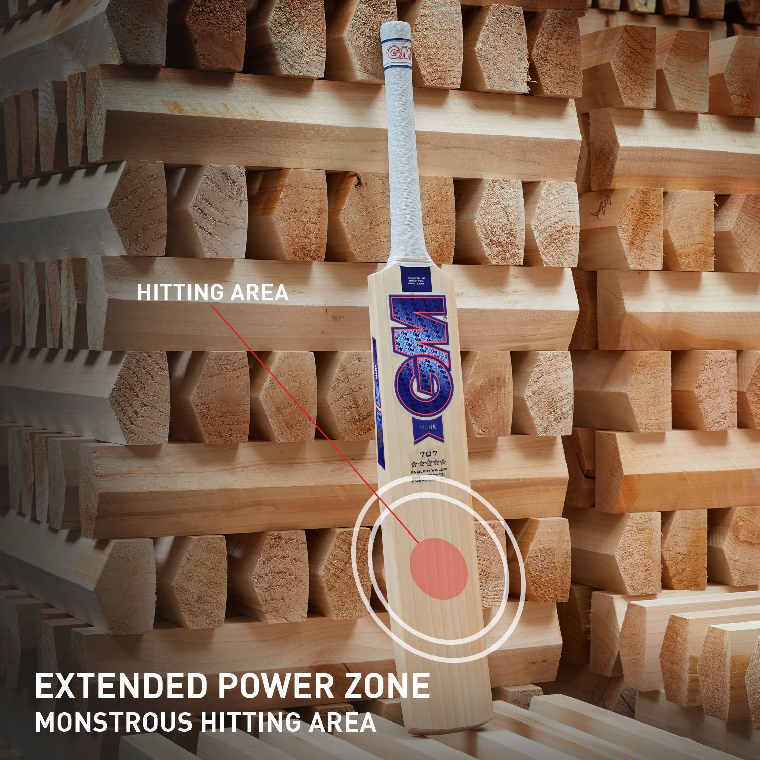 GM Mana 707 Cricket Bat – Short Handle (SH)