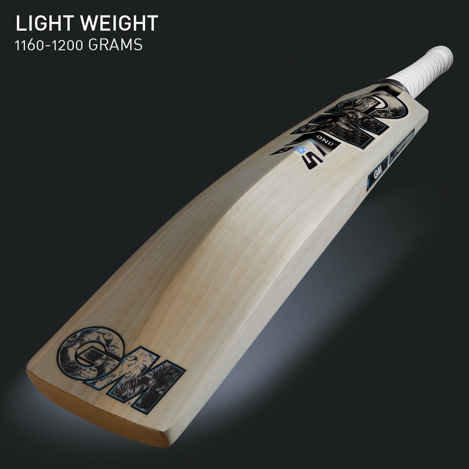 GM Diamond 404 English Willow Cricket Bat - SH (Short Handle)