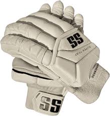 SS Super Test White Cricket Batting Gloves