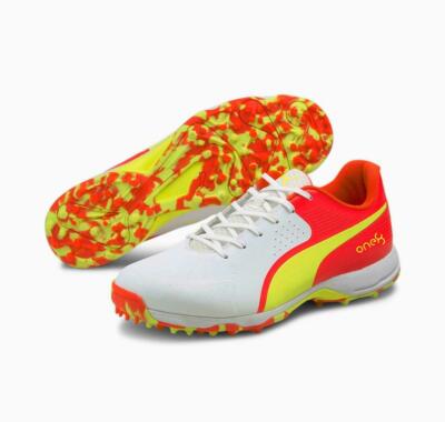 Puma One X VK18 Red/Blast Yellow Cricket Shoes